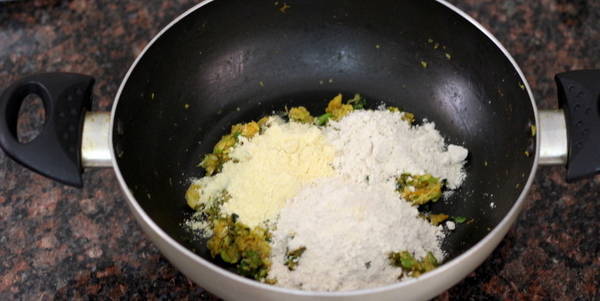 Vegetable Paratha adding flour