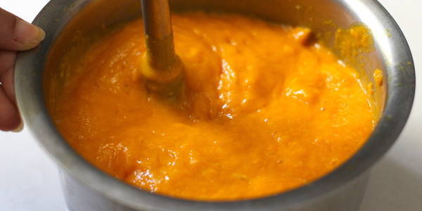 aamras recipe blend the mango