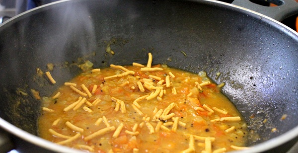 ratlami sev sabzi -cooking