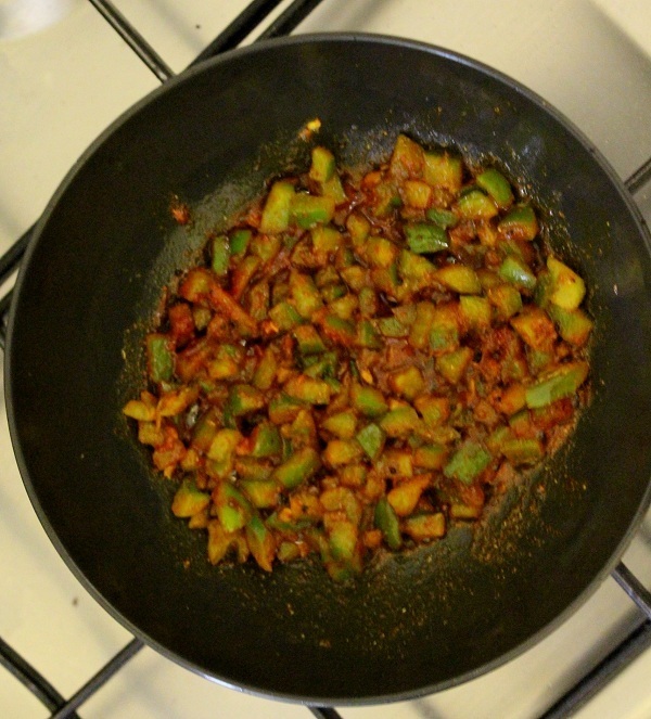 Besan Shimla Mirch Ki Sabji cooking sabzi