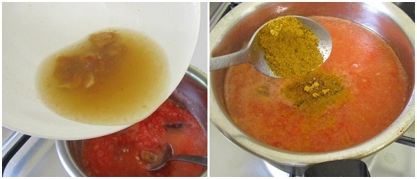 south indian style rasam recipe adding rasum powder