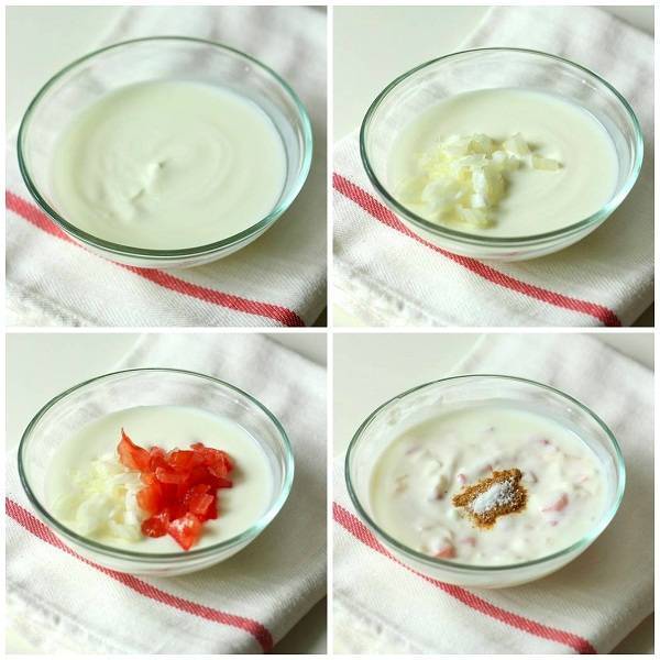 Onion Tomato Raita recipe ingredients