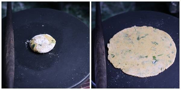 Methi Thepla Recipe making flat roti