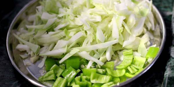 Gujarati Cabbage Sambharo Recipe chopped cabbage