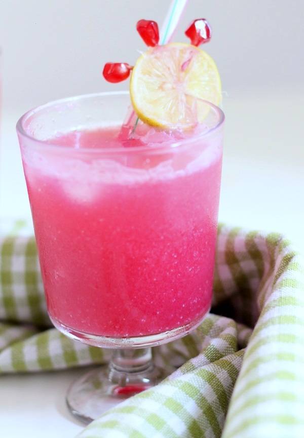 pomegranate lemonade welcome drink