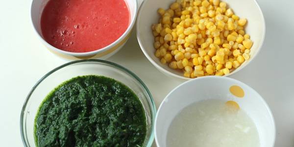 Corn Palak Sabji ingredients