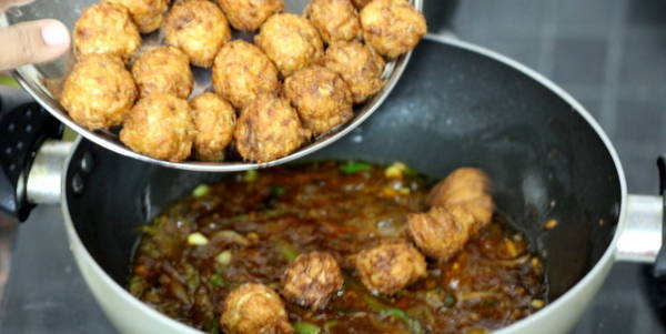 dry manchurian recipe balls in gravy