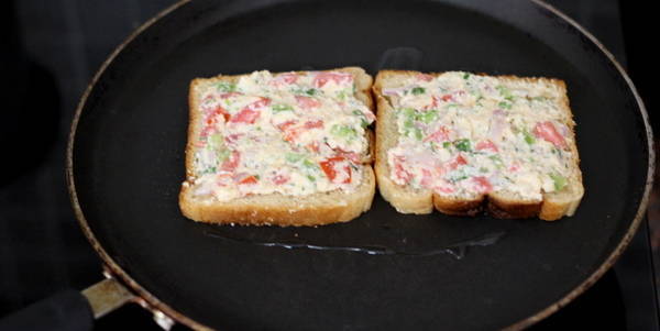 veg rava toast bread toast