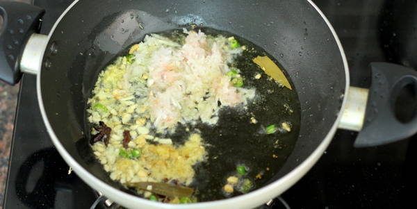 Chole Paneer Masala Recipe adding onion