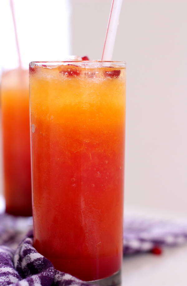 Pomegranate Orange juice recipe spritzer
