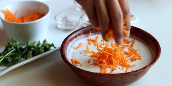 carrot raita recipe gajar