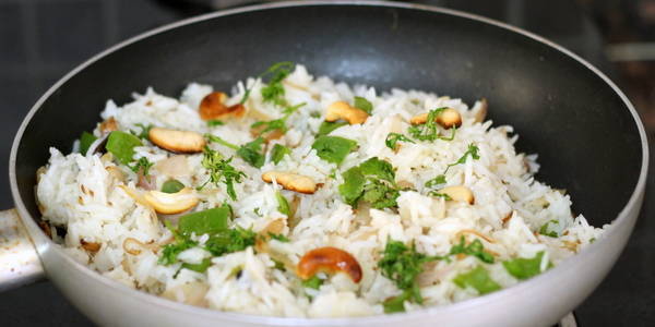 capsicum pulao coriander