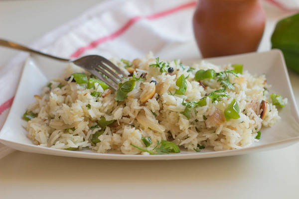 capsicum pulao pilaf recipe