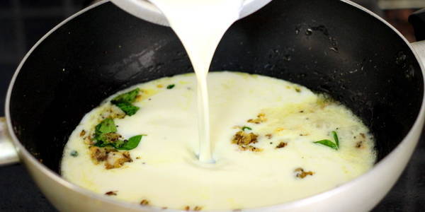 maharastrian kadhi recipe pour kadhi in tempering