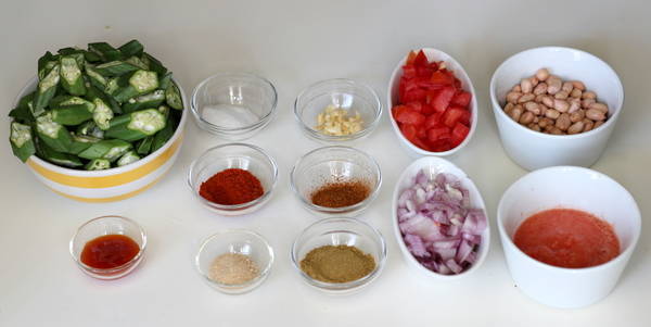 bhindi peanut masala fry ingredients