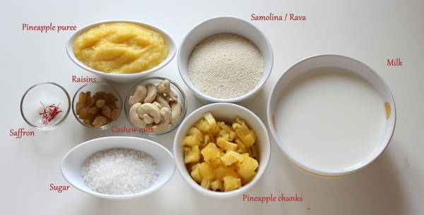 pineapple halwa recipe ingredients