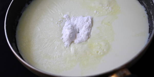 Malai Kulfi Recipe adding sugar