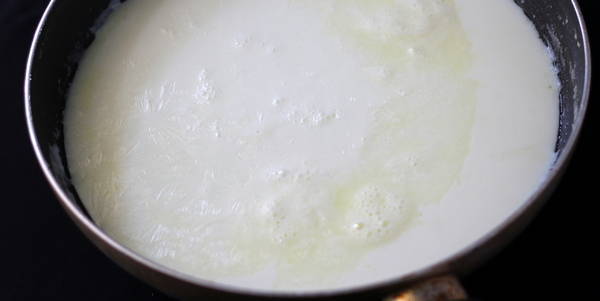 Malai Kulfi Recipe half boiled