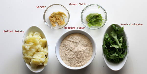 rajgira paratha ingredients