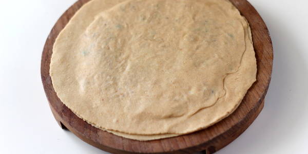 Mooli Paratha after rorlling