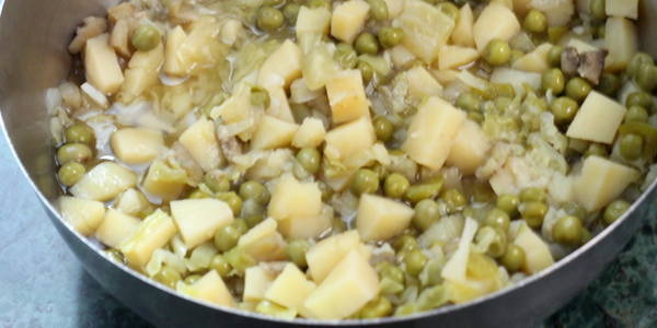 Pav Bhaji Recipe boiled veggies