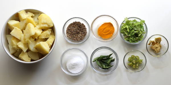 Puri Bhaji bhaji ingredients