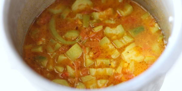 Turai Moong Dal after cooking