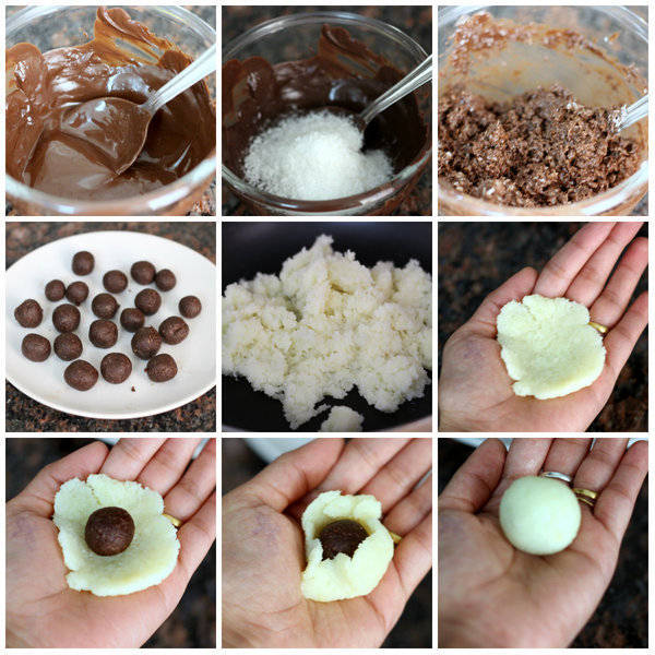 coconut chocolate ladoo