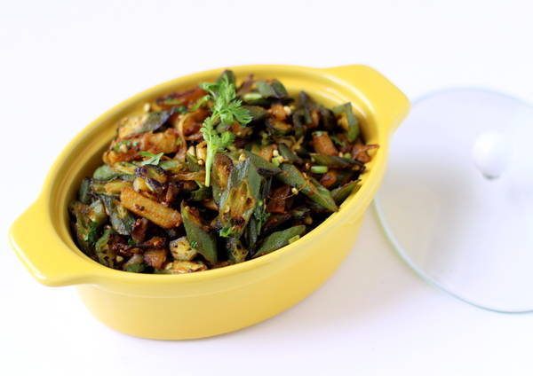 dry aloo bhindi sabzi recipe