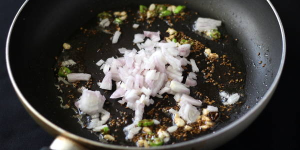 gawar aloo sabzi  adding onion