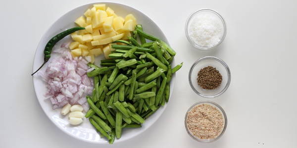 gawar aloo sabzi  ingredients