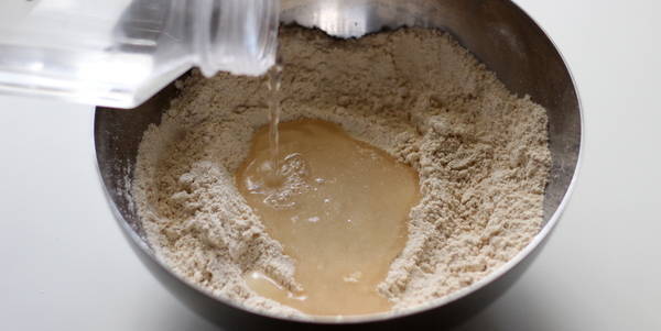 add water and knead gujarati thepla dough