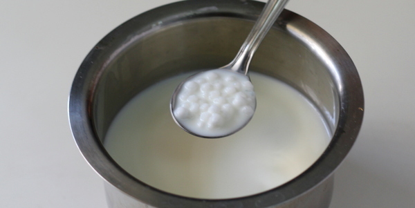 Sabudana Kheer after adding milk