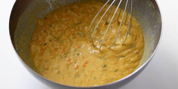 leftover daal pancake mix well