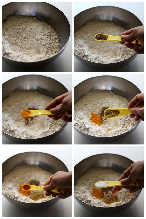 poori recipe adding masala