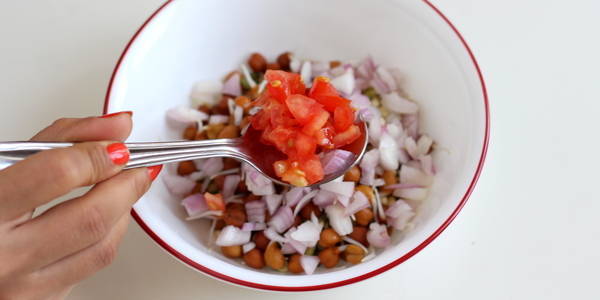 canapes chaat  tomato