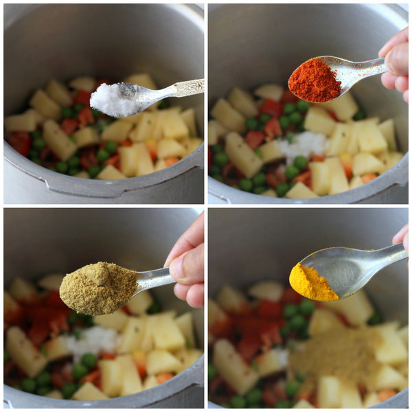 gujarati aloo matar spices