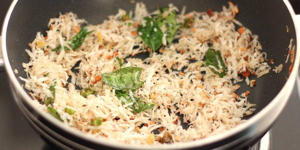 coconut rice recipe adding saute