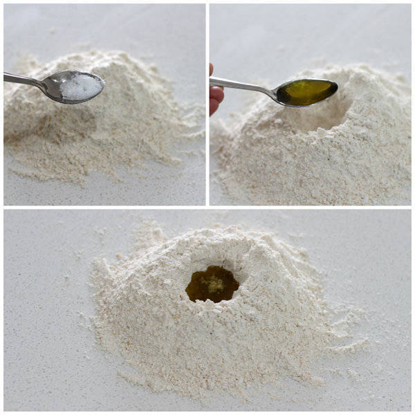 eggless whole wheat bread mixing ingredients to flour