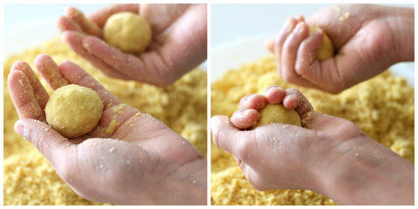 besan ladoo recipe rolling