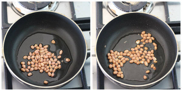 masala puffed rice roasting peanuts